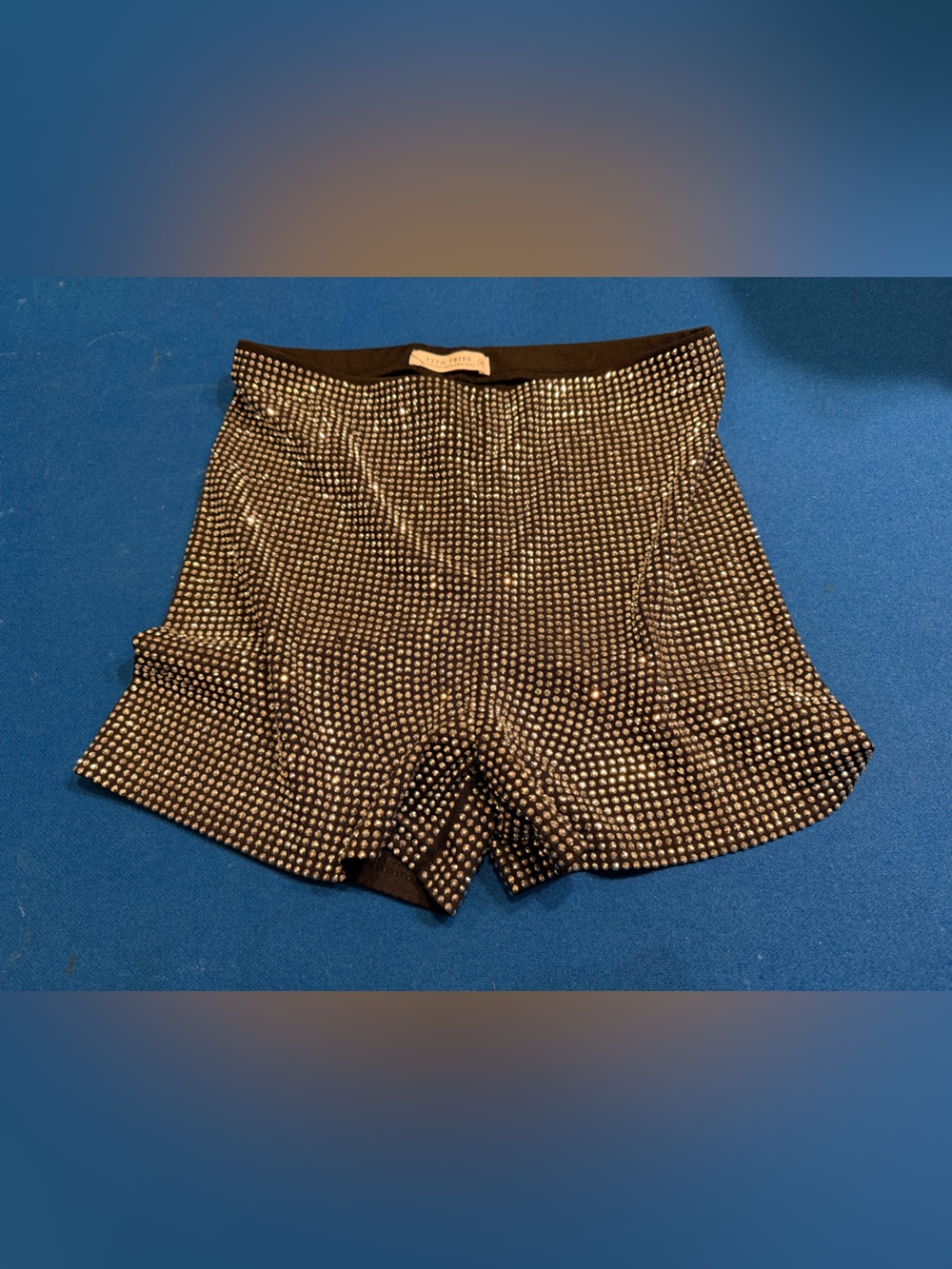 12th Tribe Black Sequin Athletic Shorts